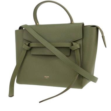 Sac bandoulière Celine  Belt Micro en cuir grainé vert