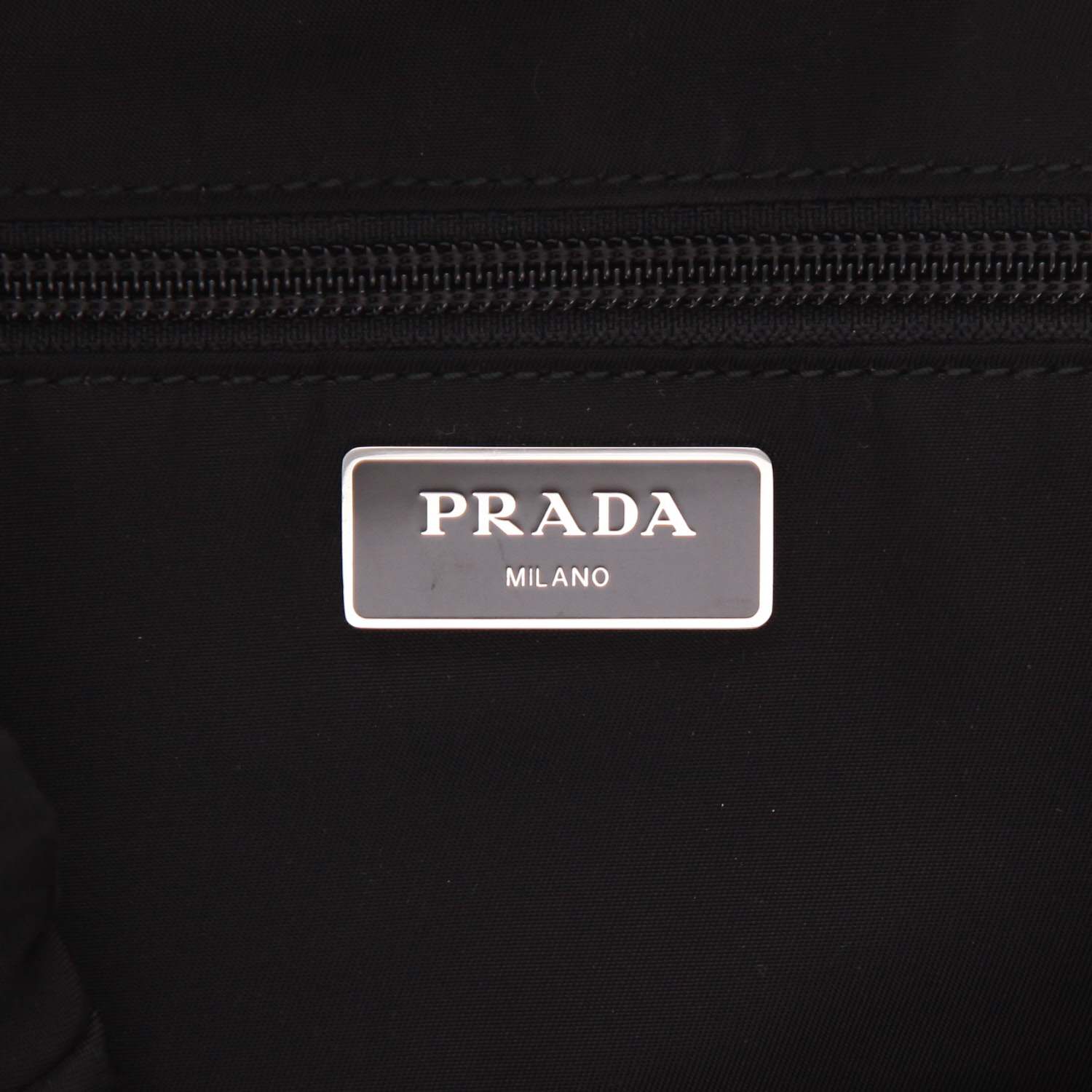 Prada Nylon Backpack in black canvas - Detail D2