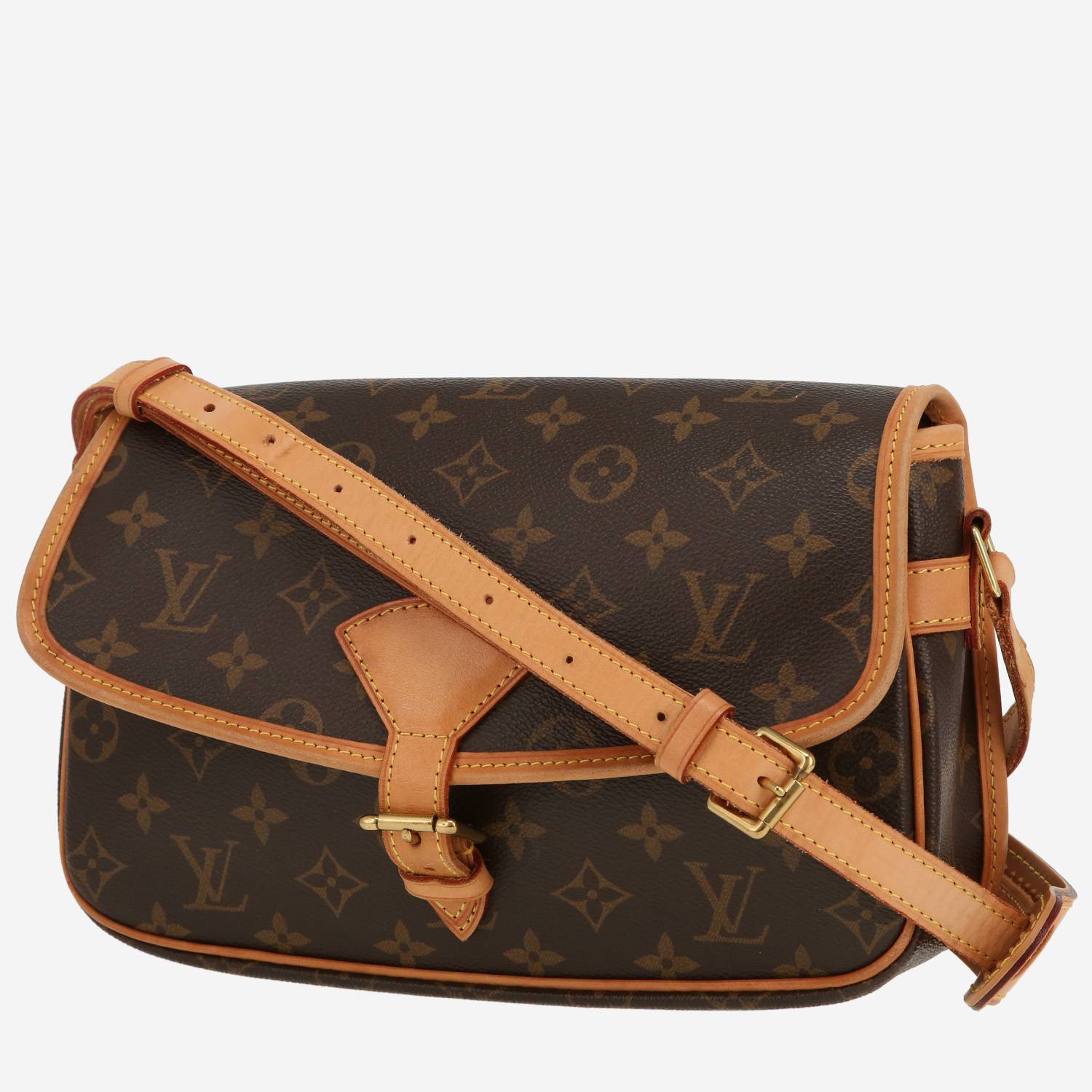 Bolso bandolera Louis Vuitton  Sologne en lona Monogram marrón y cuero natural