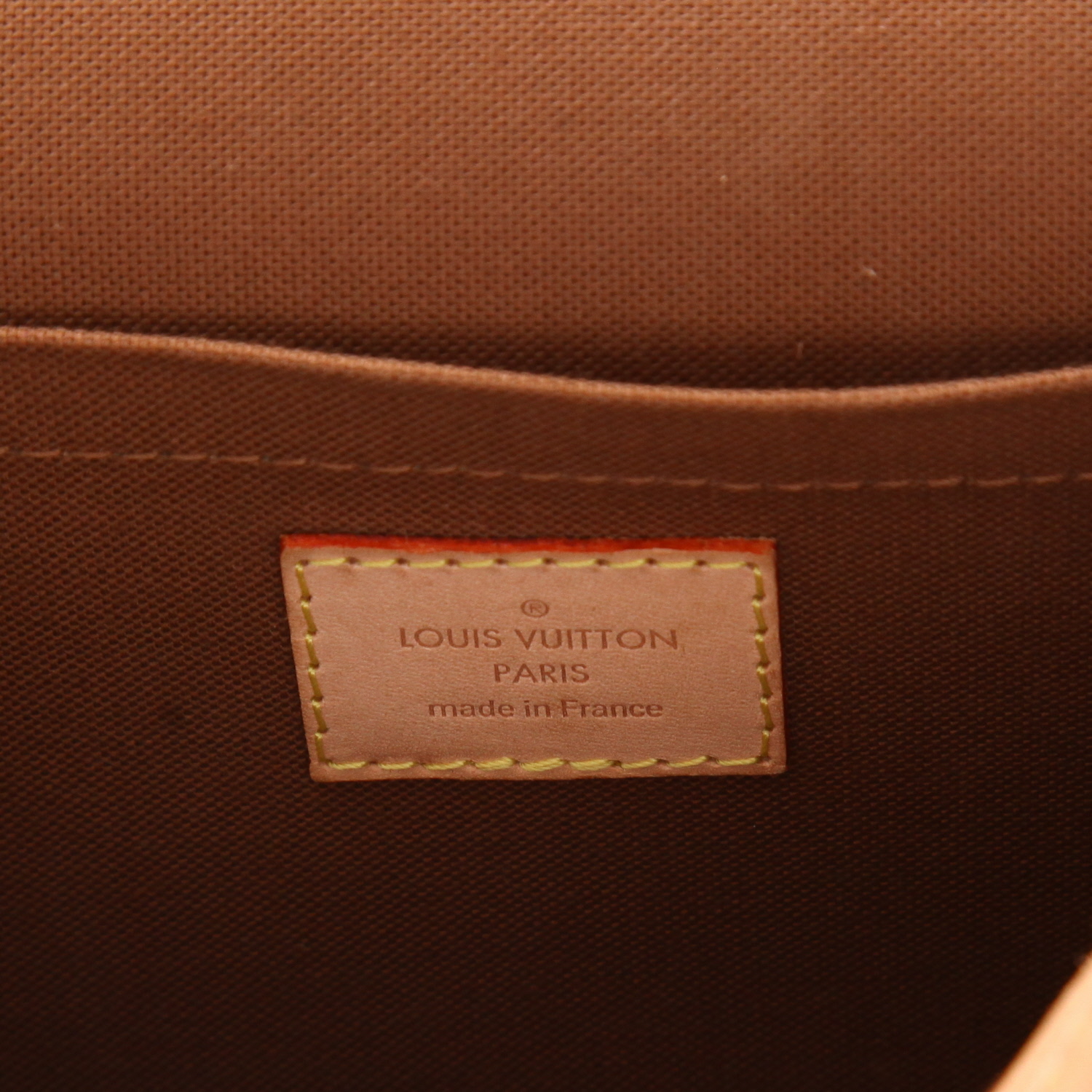 Sac bandoulière Louis Vuitton  Sologne en toile monogram marron et cuir naturel - Detail D2
