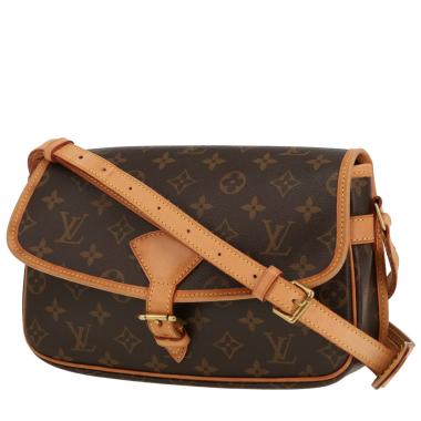 Bolso bandolera Louis Vuitton  Sologne en lona Monogram marrón y cuero natural