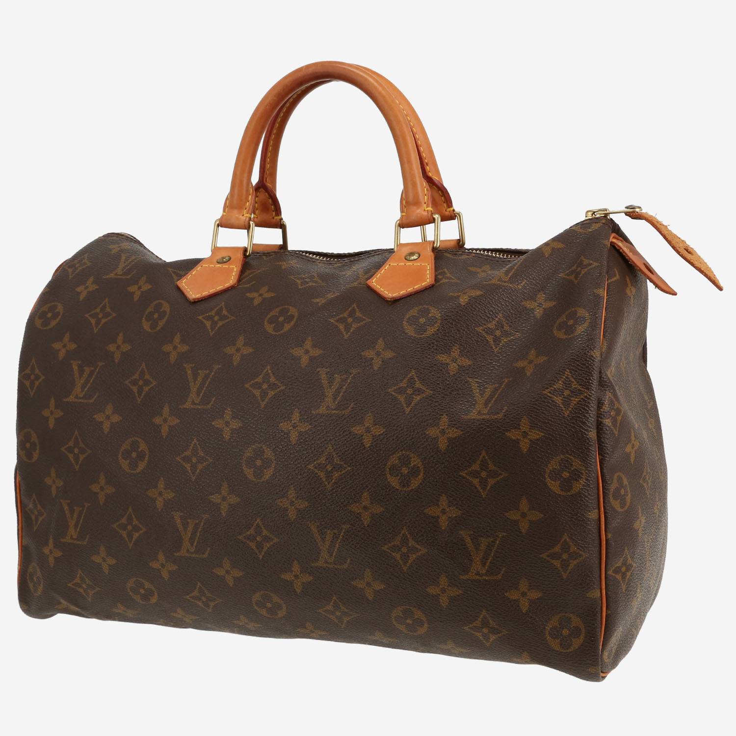 Louis Vuitton Speedy 35 bag in brown Monogram canvas and natural leather