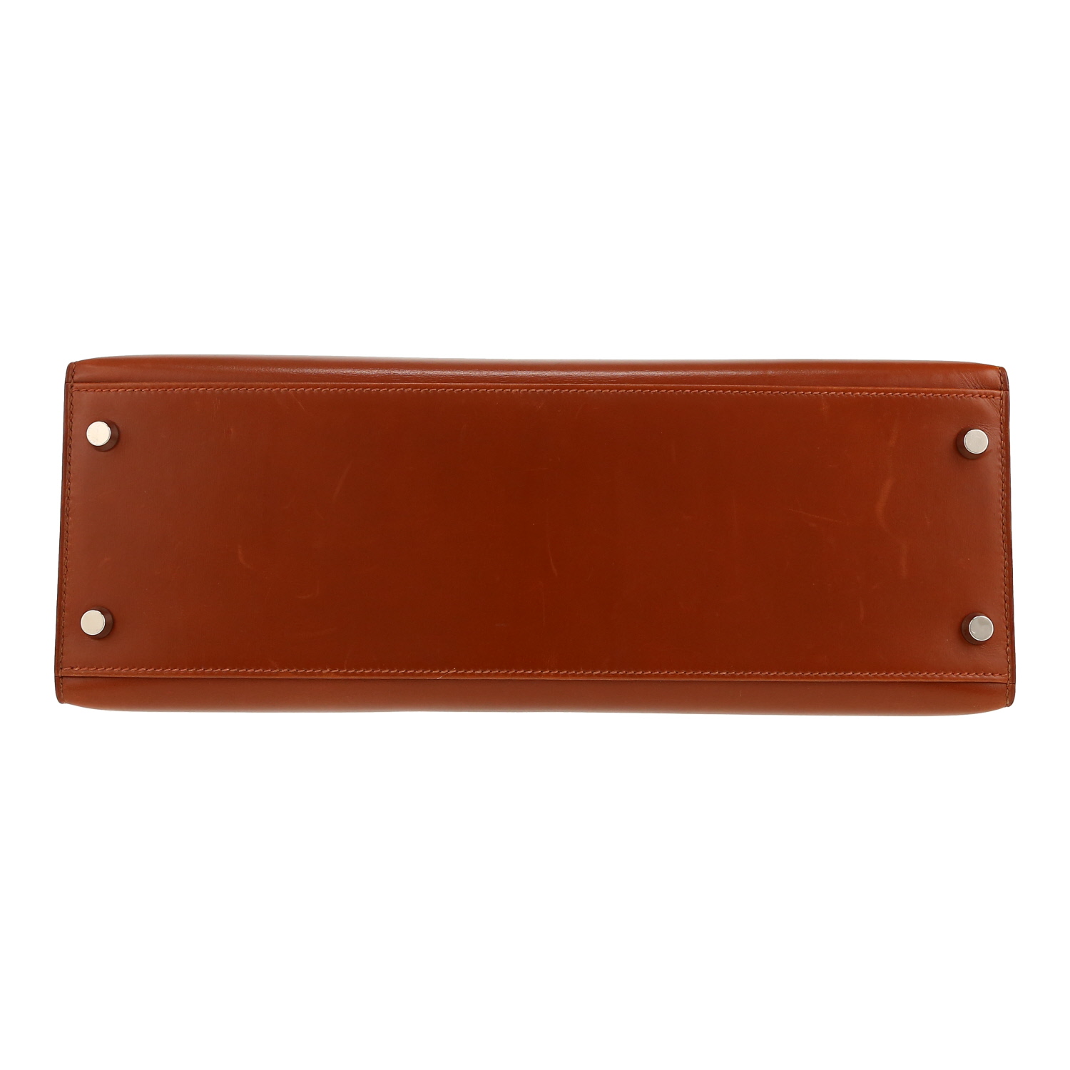 Hermès  Kelly 32 cm handbag  in Marron d'Inde box leather - Detail D1