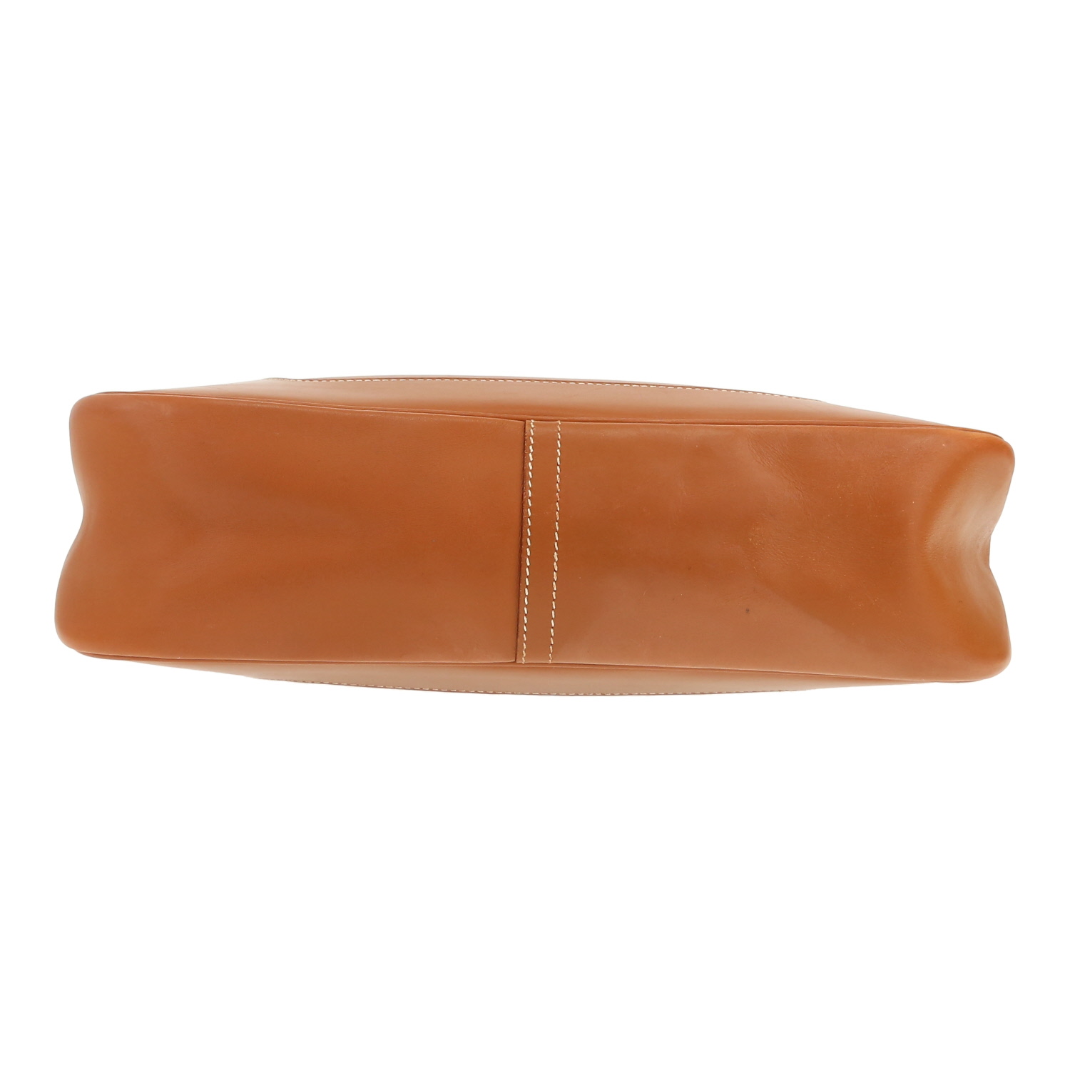 Hermès  Trim bag worn on the shoulder or carried in the hand  in gold box leather - Detail D1