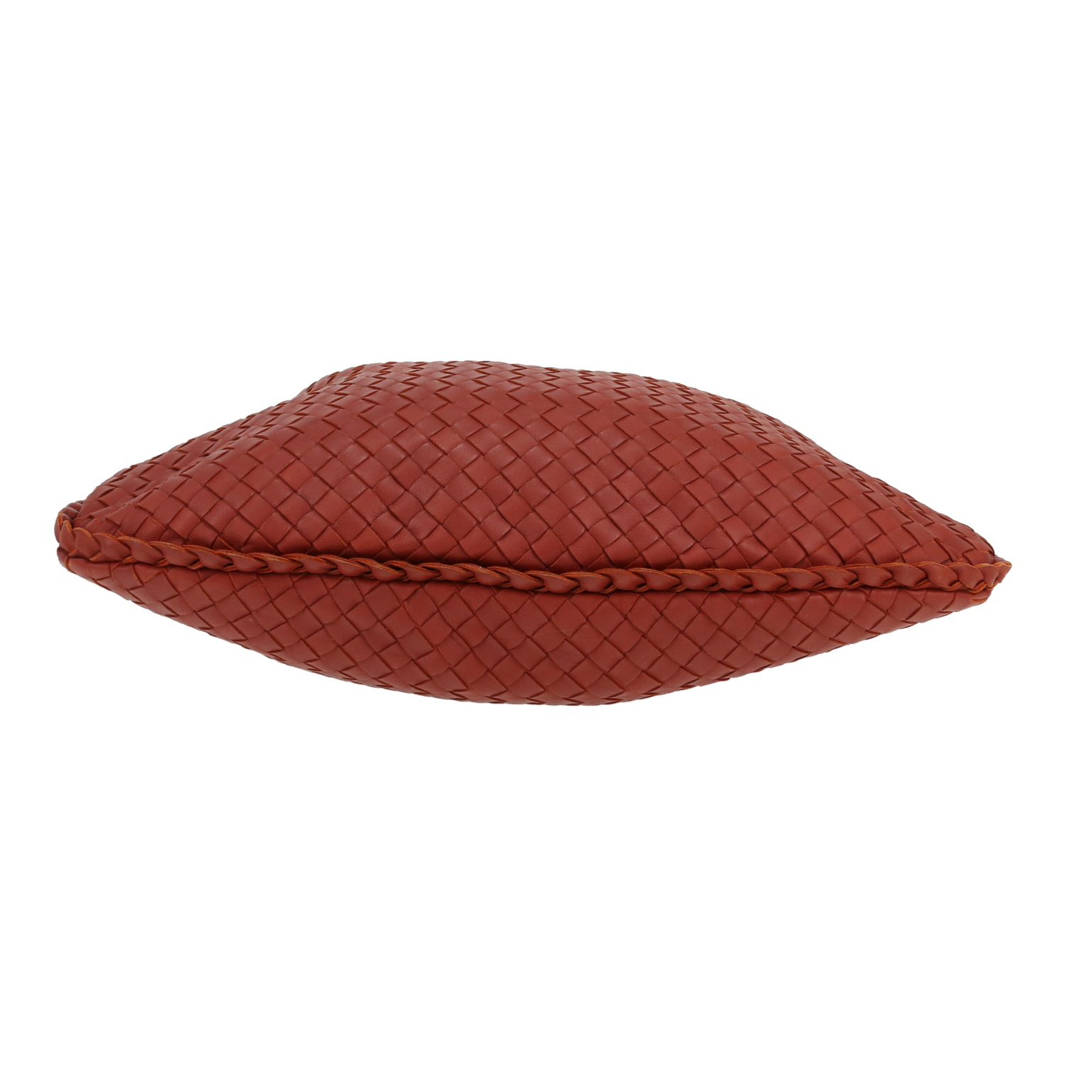 Bottega Veneta Veneta handbag in brown woven leather - Detail D1