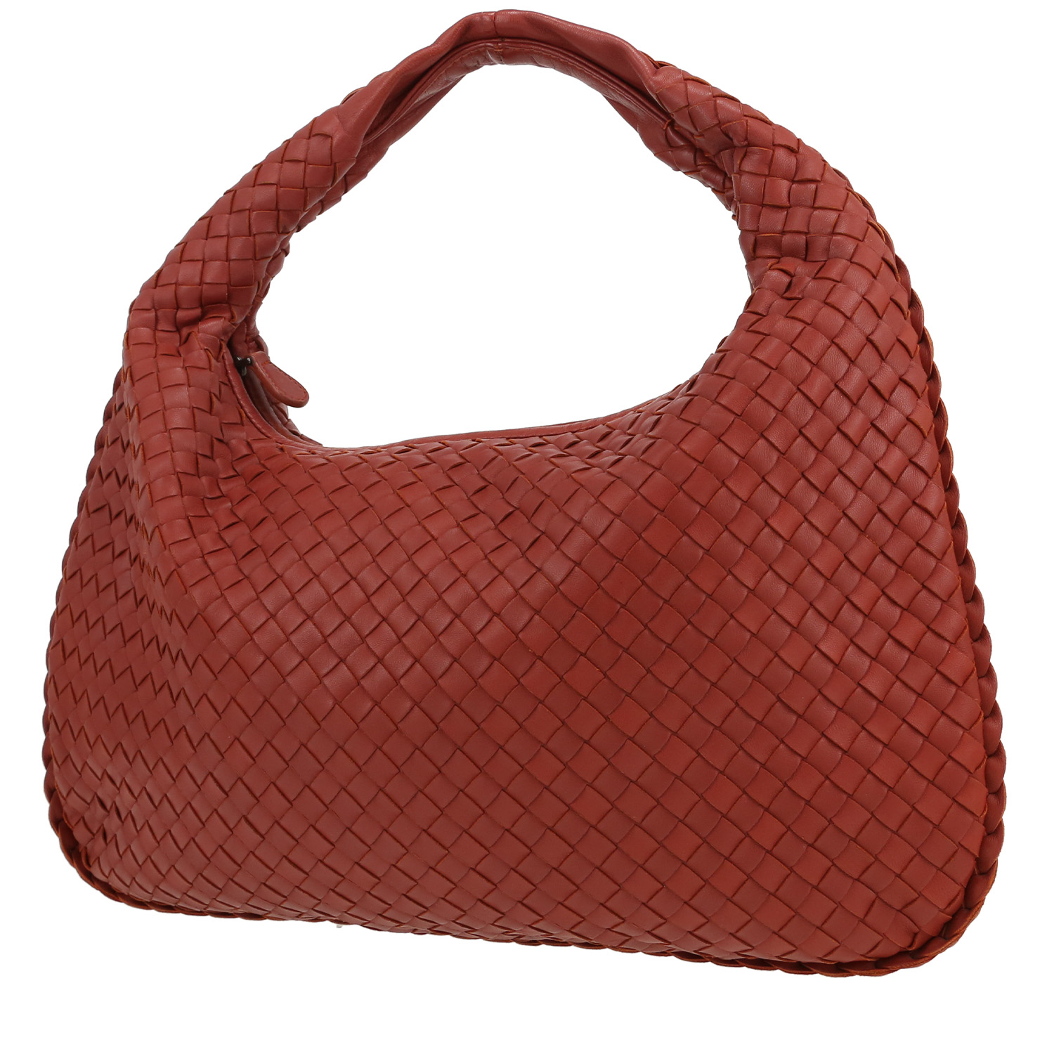 Sac à main Bottega Veneta  Veneta en cuir tressé marron - Detail D4