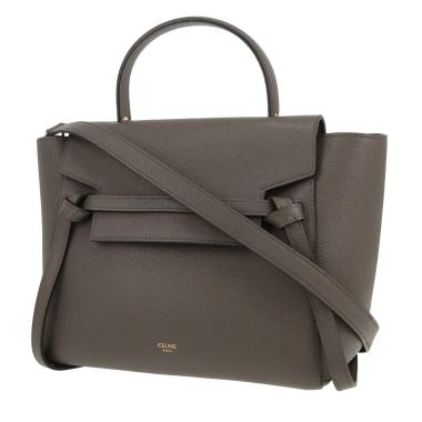 Celine  Belt Micro shoulder bag  in grey grained leather