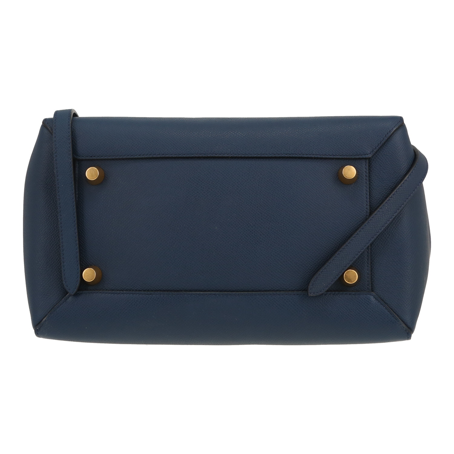Sac à main Celine  Belt Mini en cuir grainé bleu - Detail D1