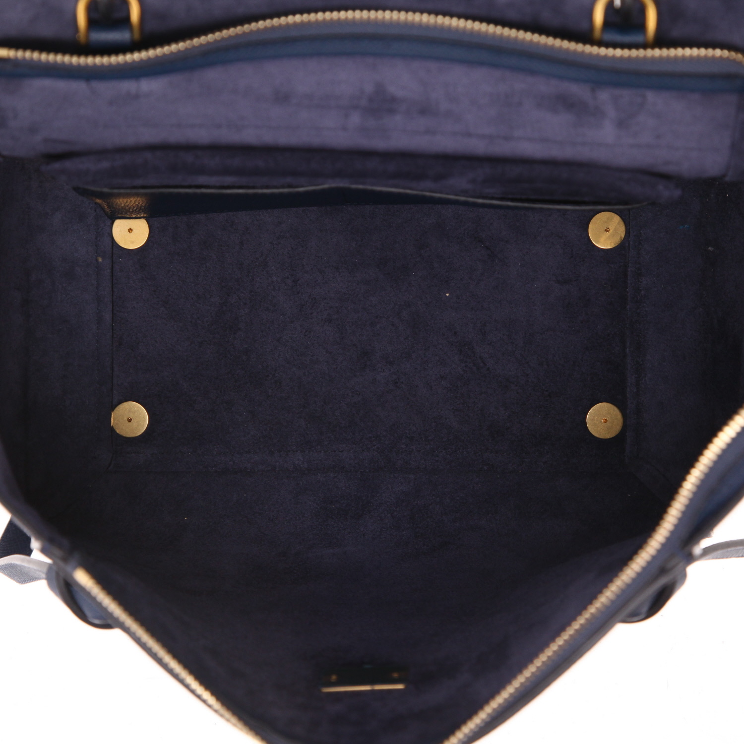 Borsa Celine  Belt Mini in pelle martellata blu - Detail D3