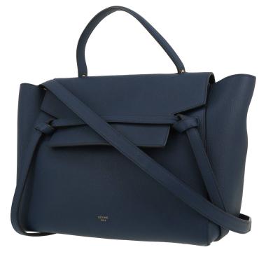 Borsa Celine  Belt Mini in pelle martellata blu