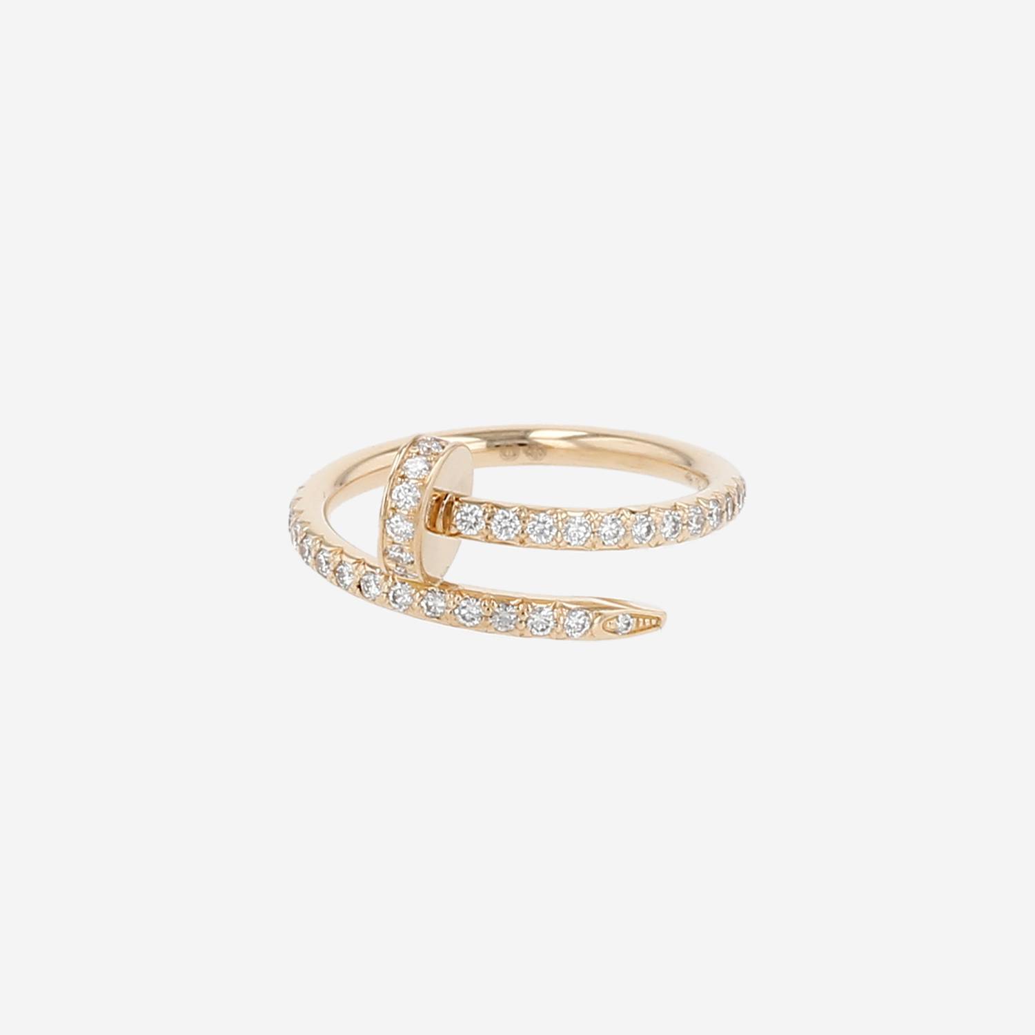 Cartier Juste un clou small model ring in pink gold and diamonds