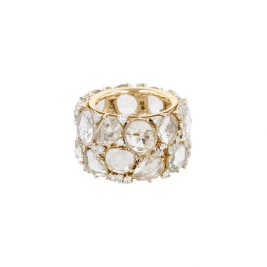 Bague Pomellato Lulu en or jaune,  topazes blanches et diamants