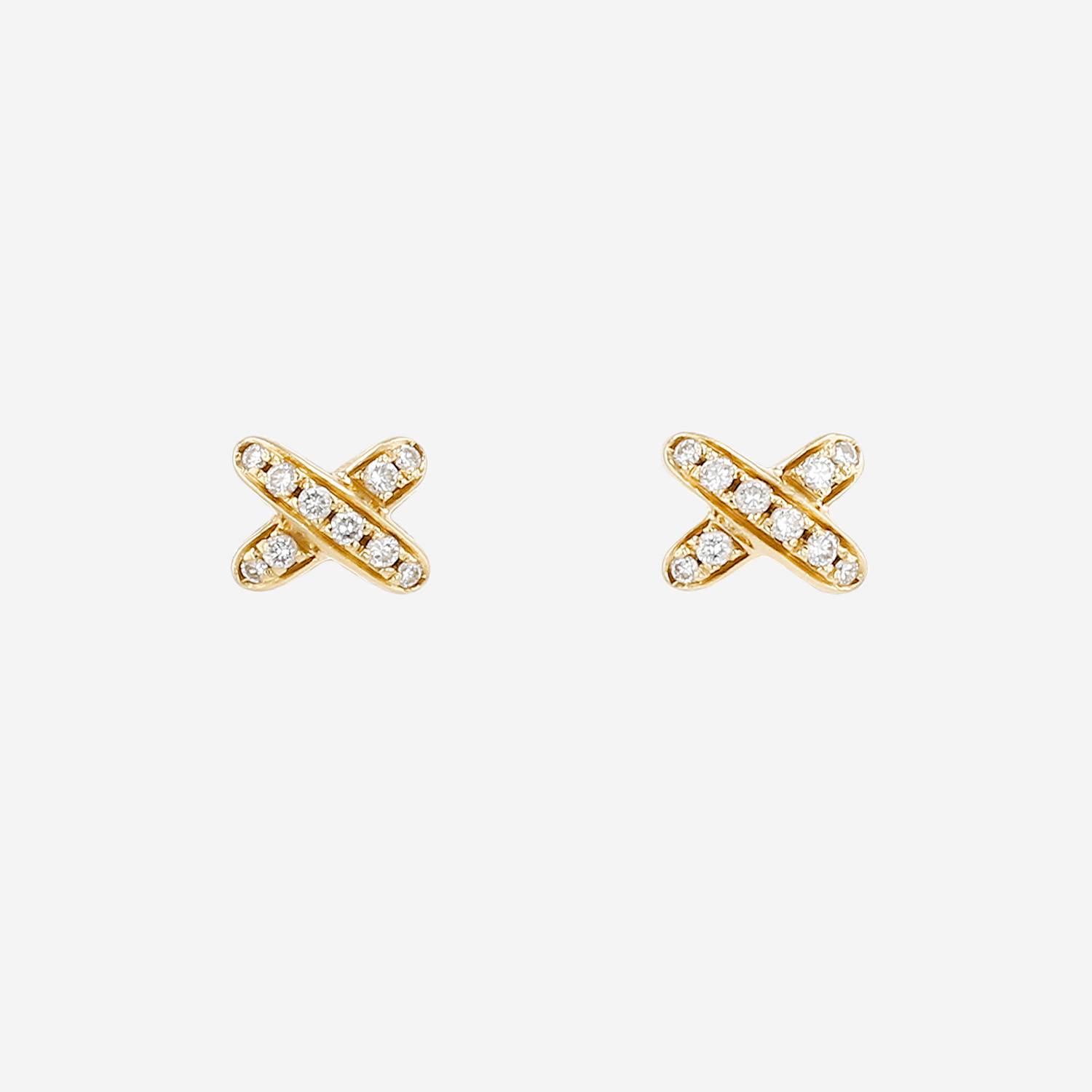Pendientes Chaumet Lien de oro amarillo y diamantes