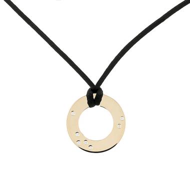 Pendentif Dinh Van Cible en or jaune et diamants