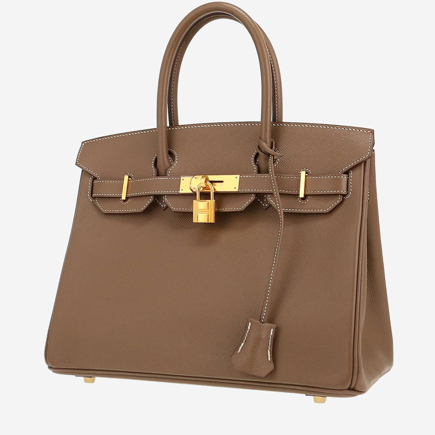 Borsa Hermès  Birkin 30 cm in pelle Epsom etoupe