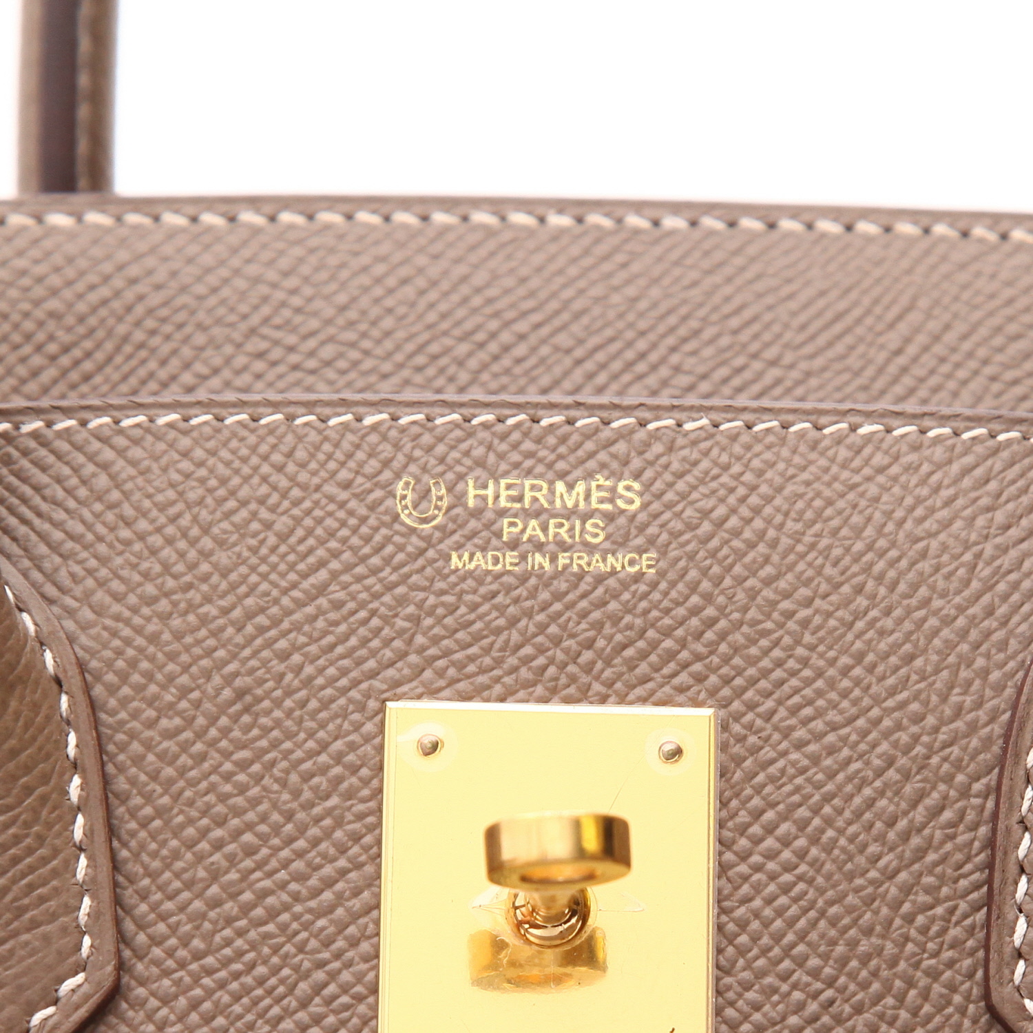 Sac à main Hermès  Birkin 30 cm en cuir epsom étoupe - Detail D2