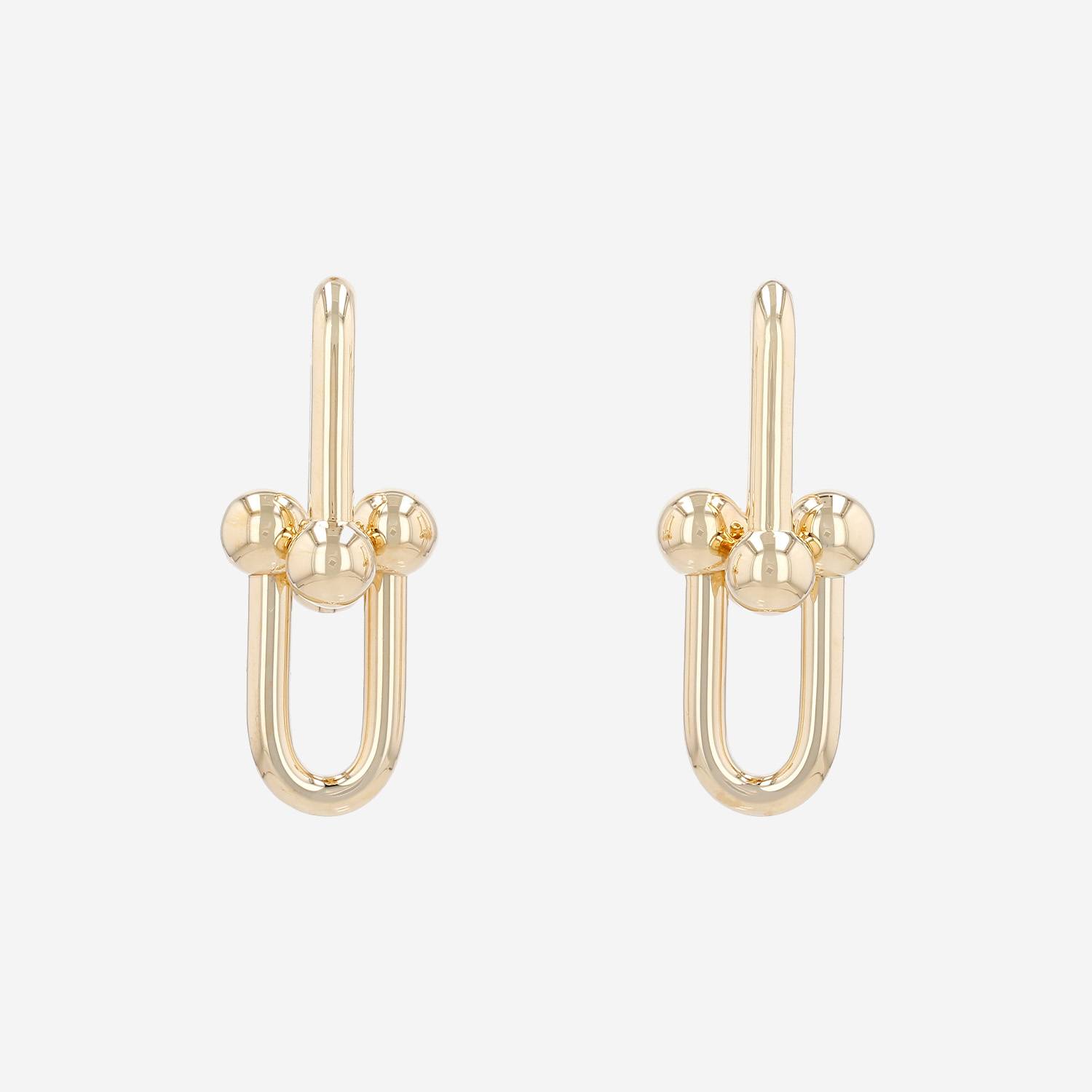 Tiffany 
Co City HardWear size XL earrings in yellow gold