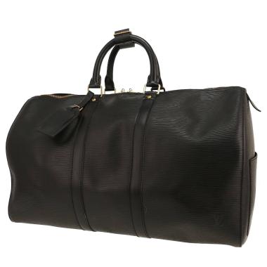 Sac de voyage Louis Vuitton  Keepall 45 en cuir épi noir et cuir lisse noir