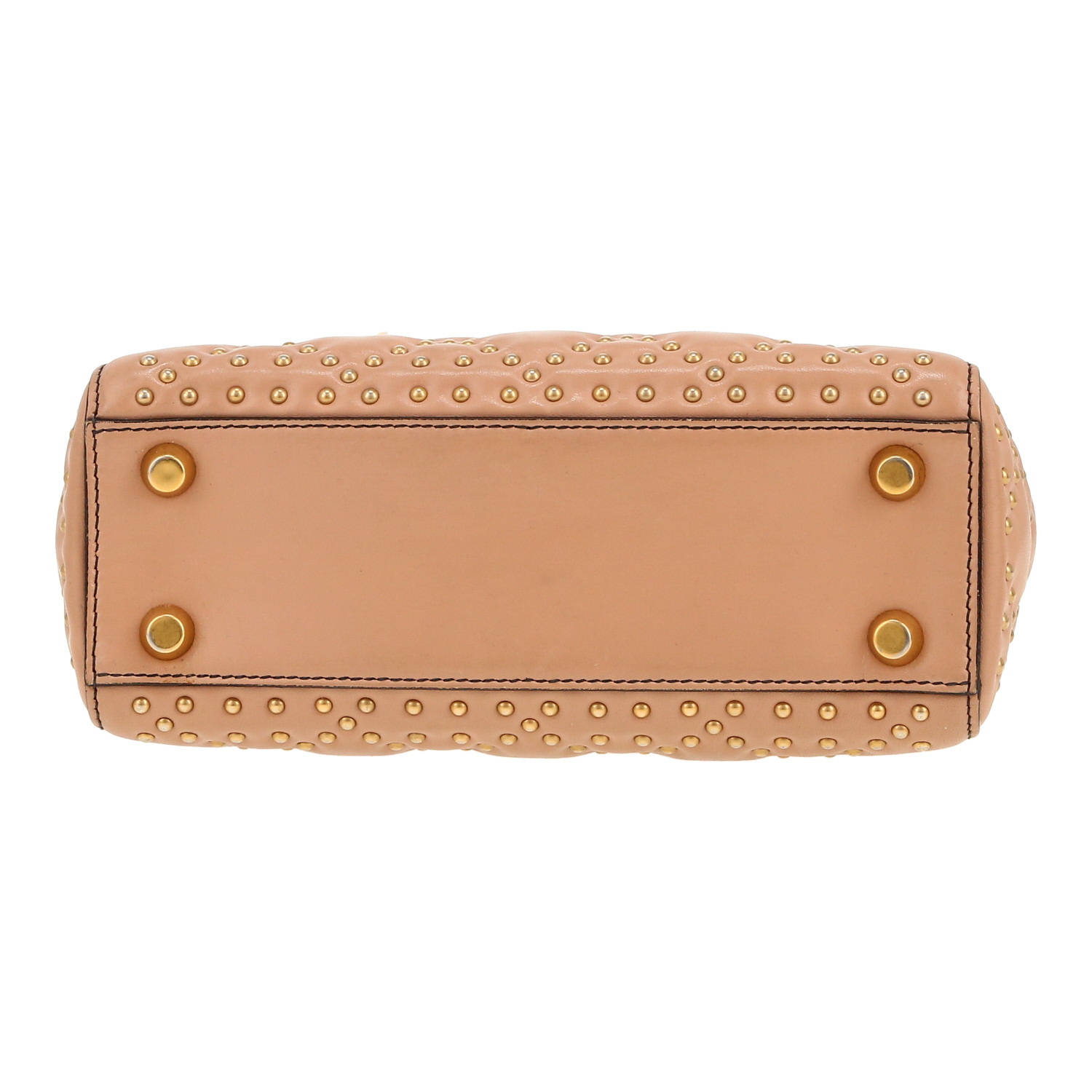 Dior  Lady Dior handbag  in pink leather - Detail D1