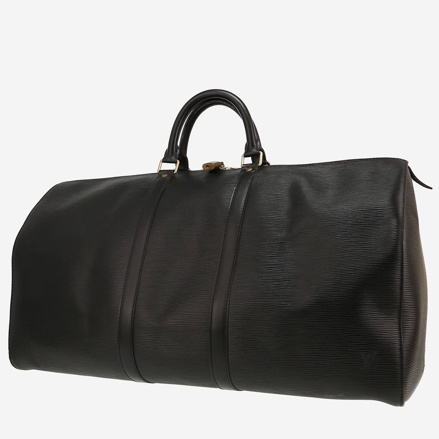 Louis Vuitton  Keepall 55 travel bag  in black epi leather