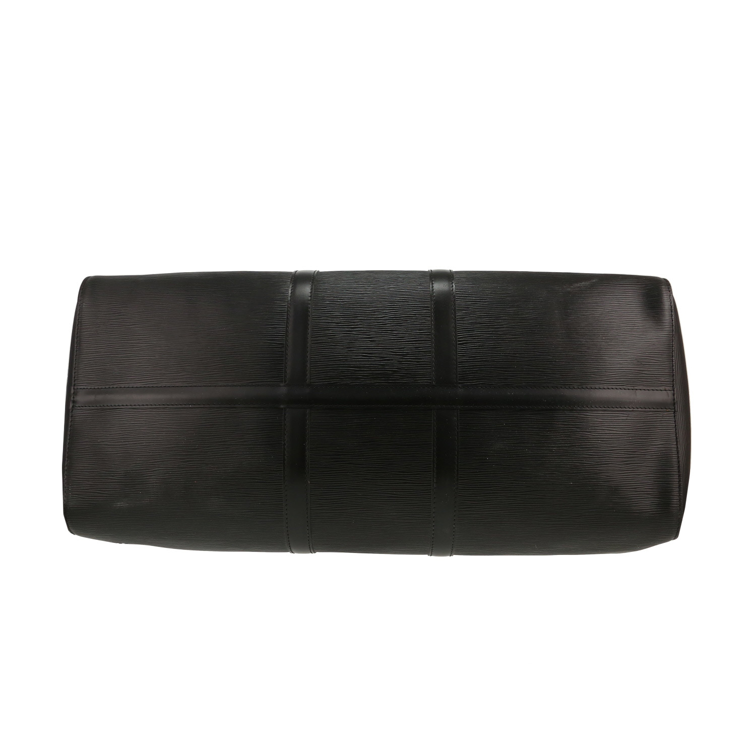Sac de voyage Louis Vuitton  Keepall 55 en cuir épi noir - Detail D1