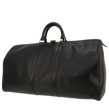 Louis Vuitton  Keepall 55 travel bag  in black epi leather