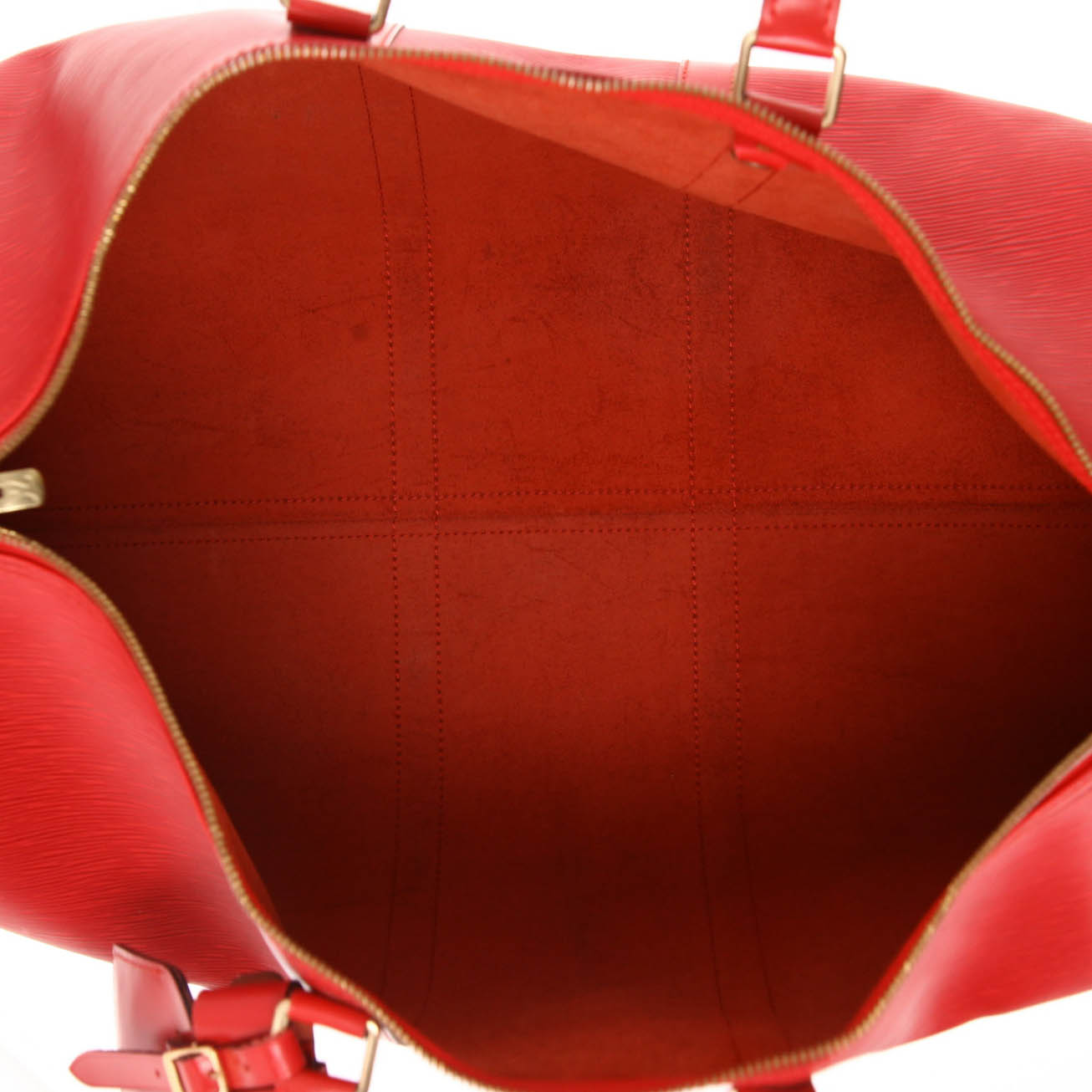 Borsa da viaggio Louis Vuitton  Keepall 55 in pelle Epi rossa - Detail D3