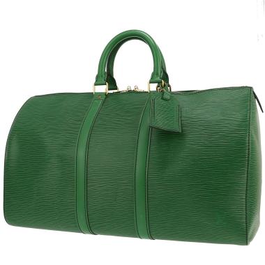 Borsa da viaggio Louis Vuitton  Keepall 45 in pelle Epi verde