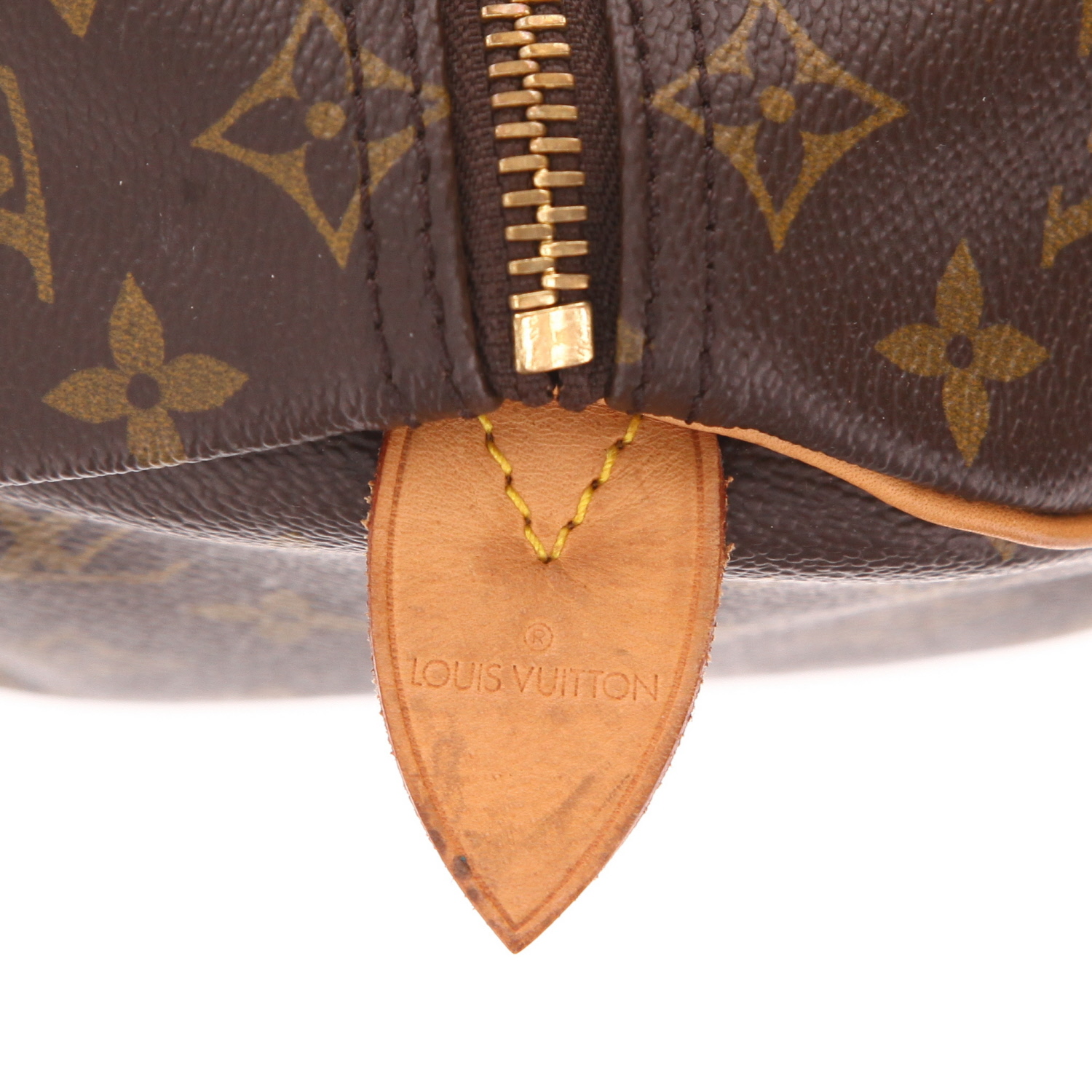 Louis Vuitton  Keepall 45 travel bag  in brown monogram canvas  and natural leather - Detail D2