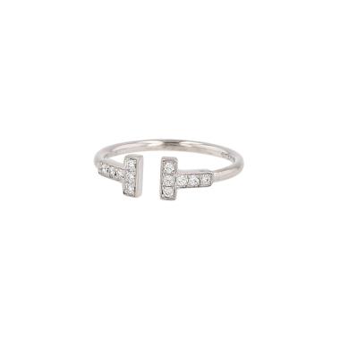 Tiffany 
Co Wire ring in white gold and diamonds