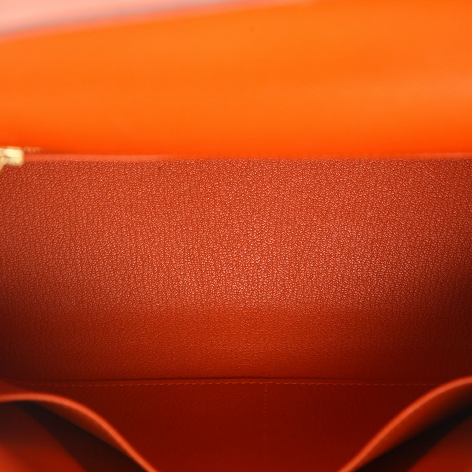 Borsa Hermès  Kelly 28 cm in pelle Epsom arancione Feu - Detail D3