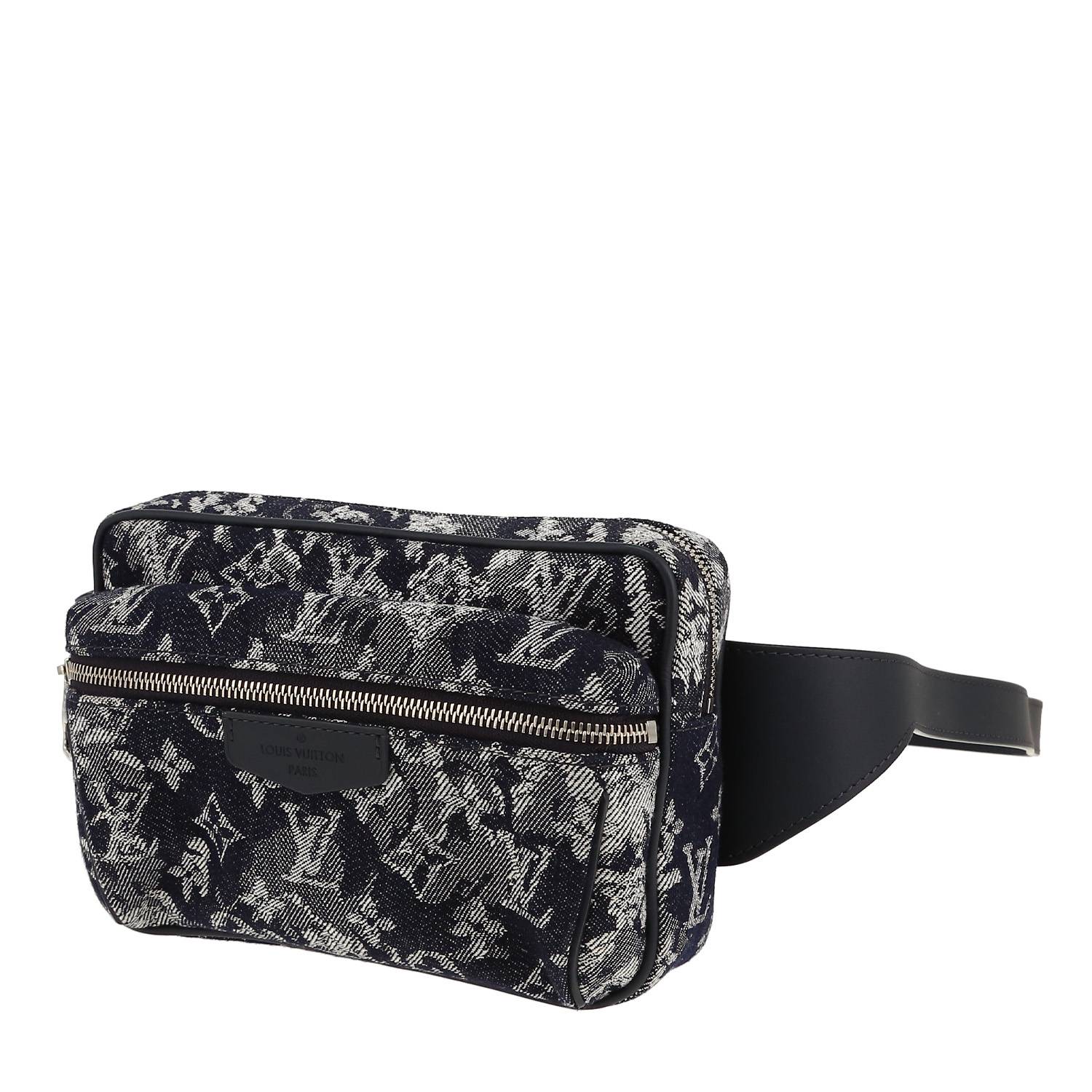 Pochette-ceinture Louis Vuitton denim grise occasion
