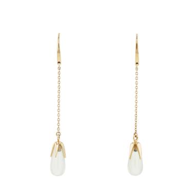 Paire de boucles d'oreilles Pomellato Veleno en or jaune et prasiolites