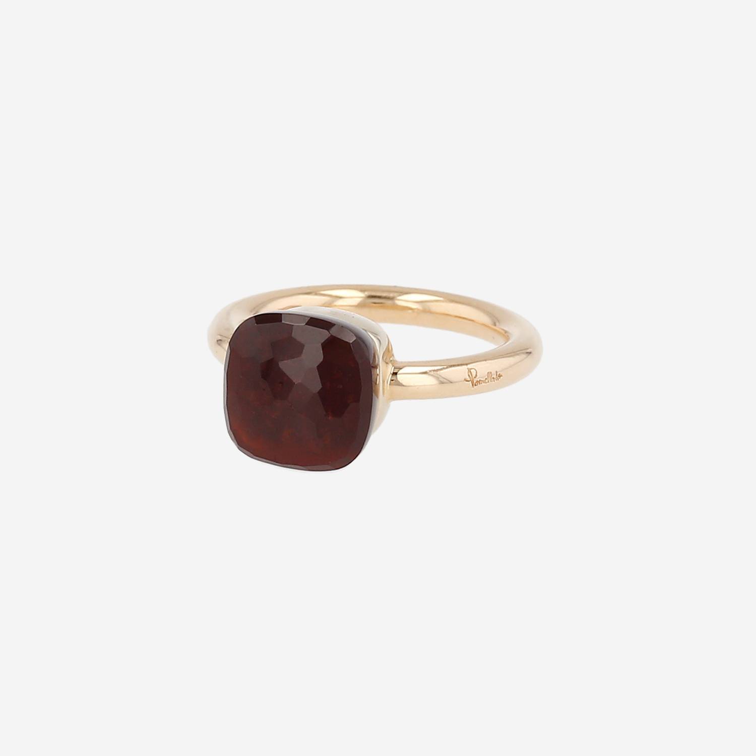 Bague Pomellato Nudo Classic en or rose et grenat