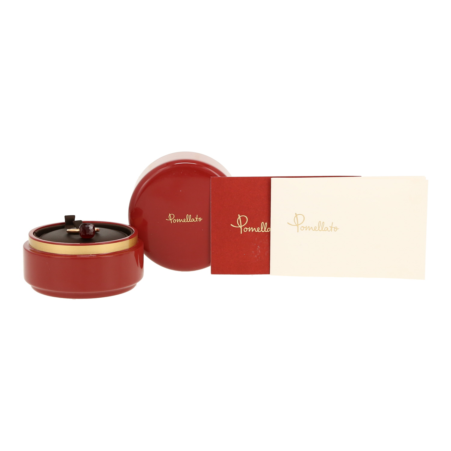 Sortija Pomellato Nudo Classic de oro rosa y granate - Detail D2