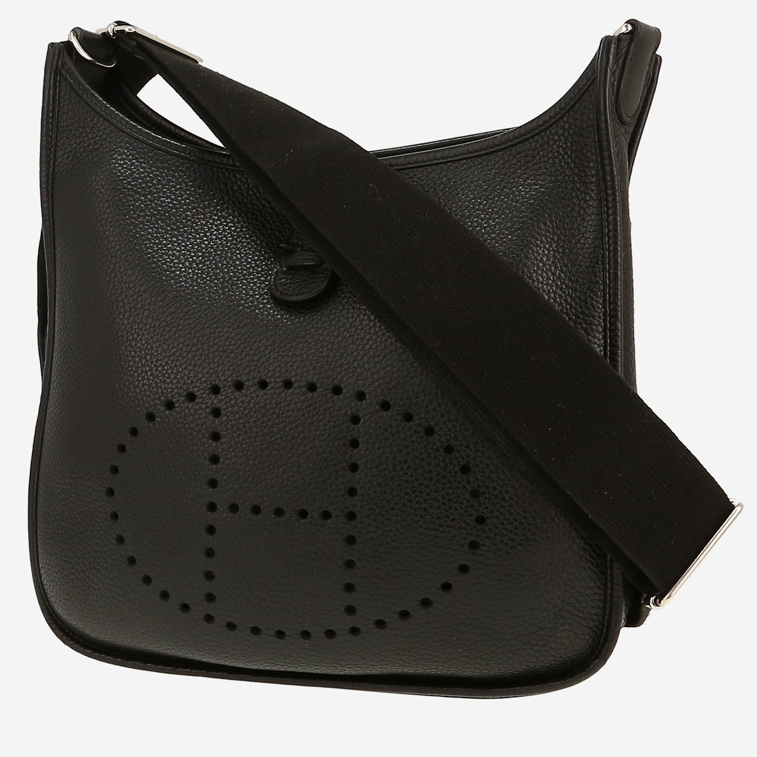 Hermès  Evelyne shoulder bag  in black togo leather