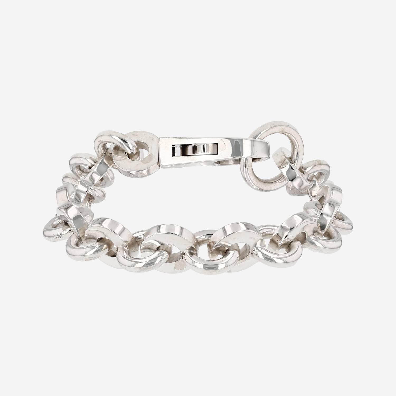Bracelet Hermès Voltige grand modèle en argent