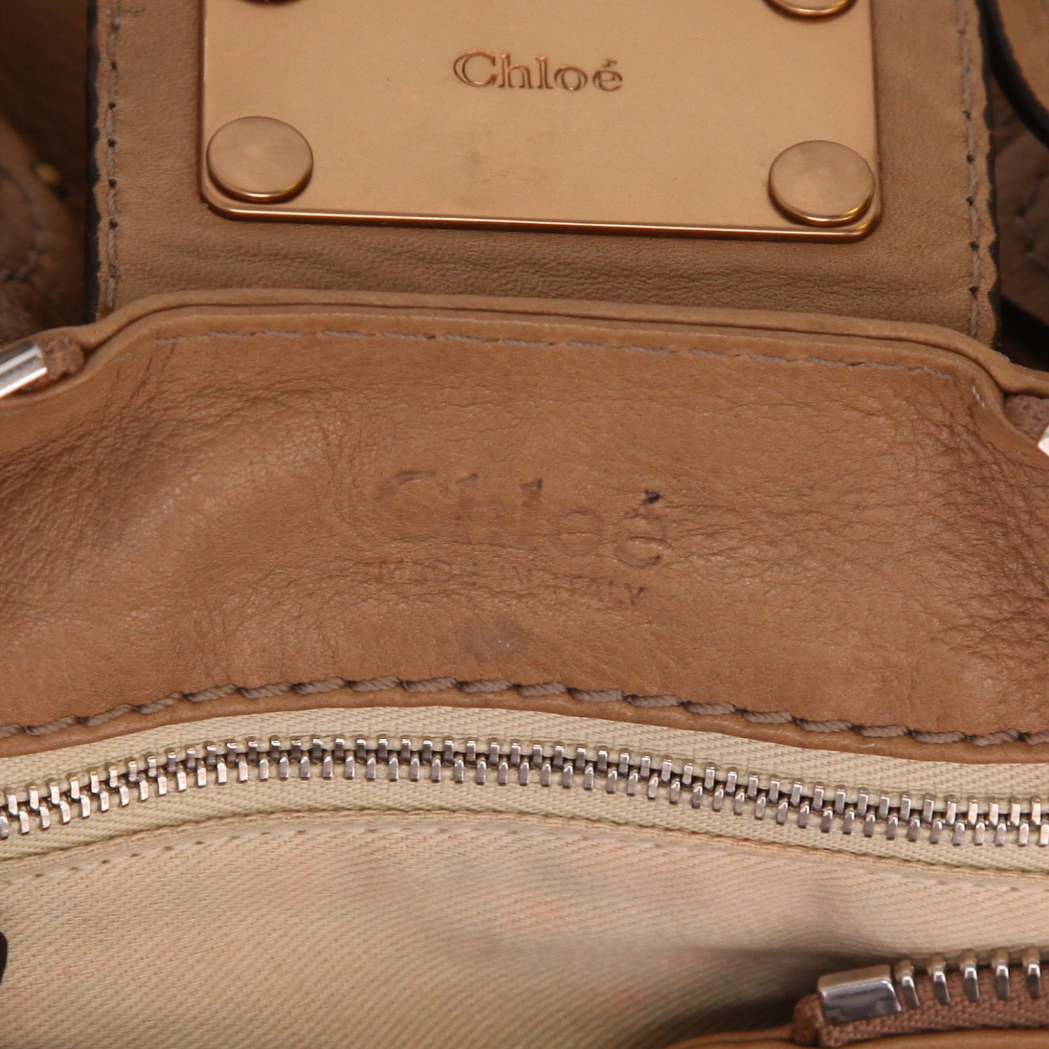 Borsa Chloé  Paddington in pelle beige - Detail D2