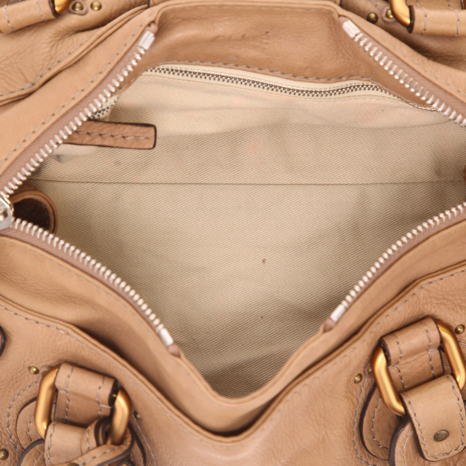 Borsa Chloé  Paddington in pelle beige - Detail D3