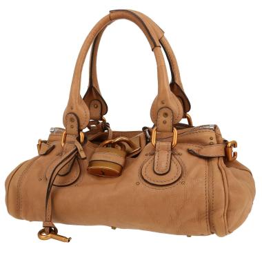 Chloé  Paddington handbag  in beige leather