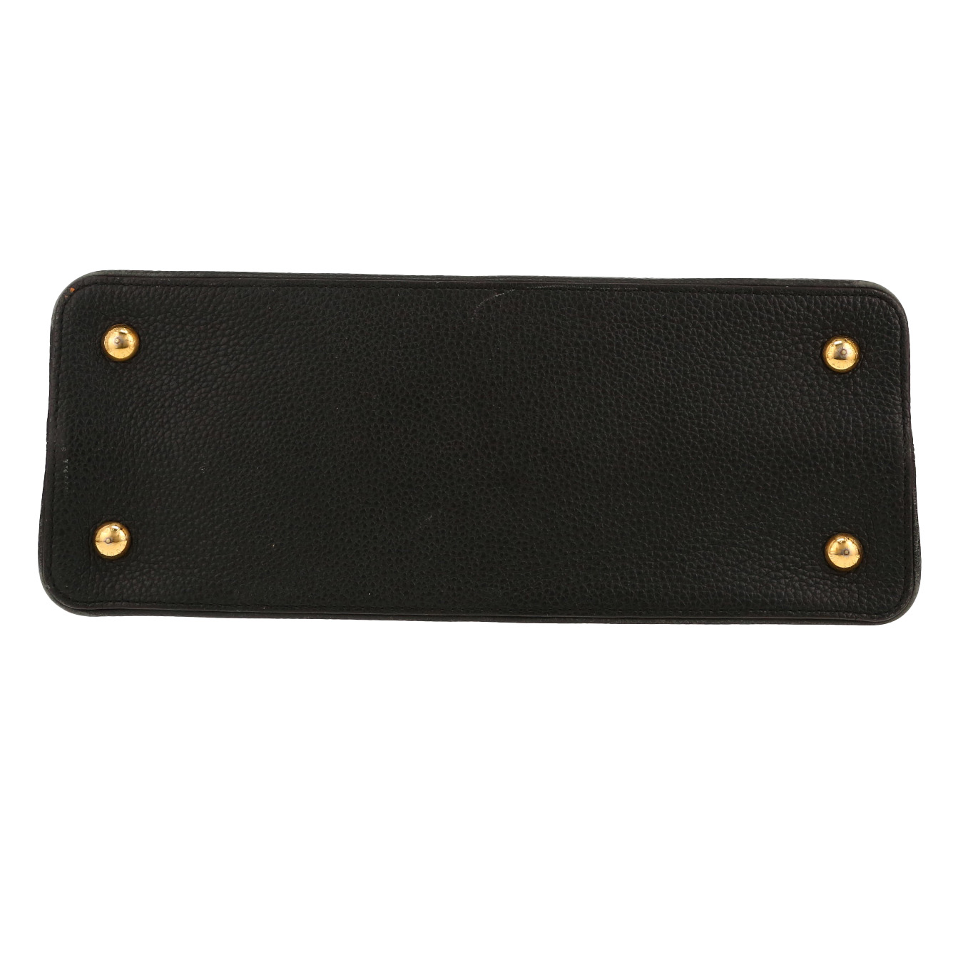 Bolso de mano Louis Vuitton  Capucines modelo grande  en cuero taurillon clémence negro - Detail D1