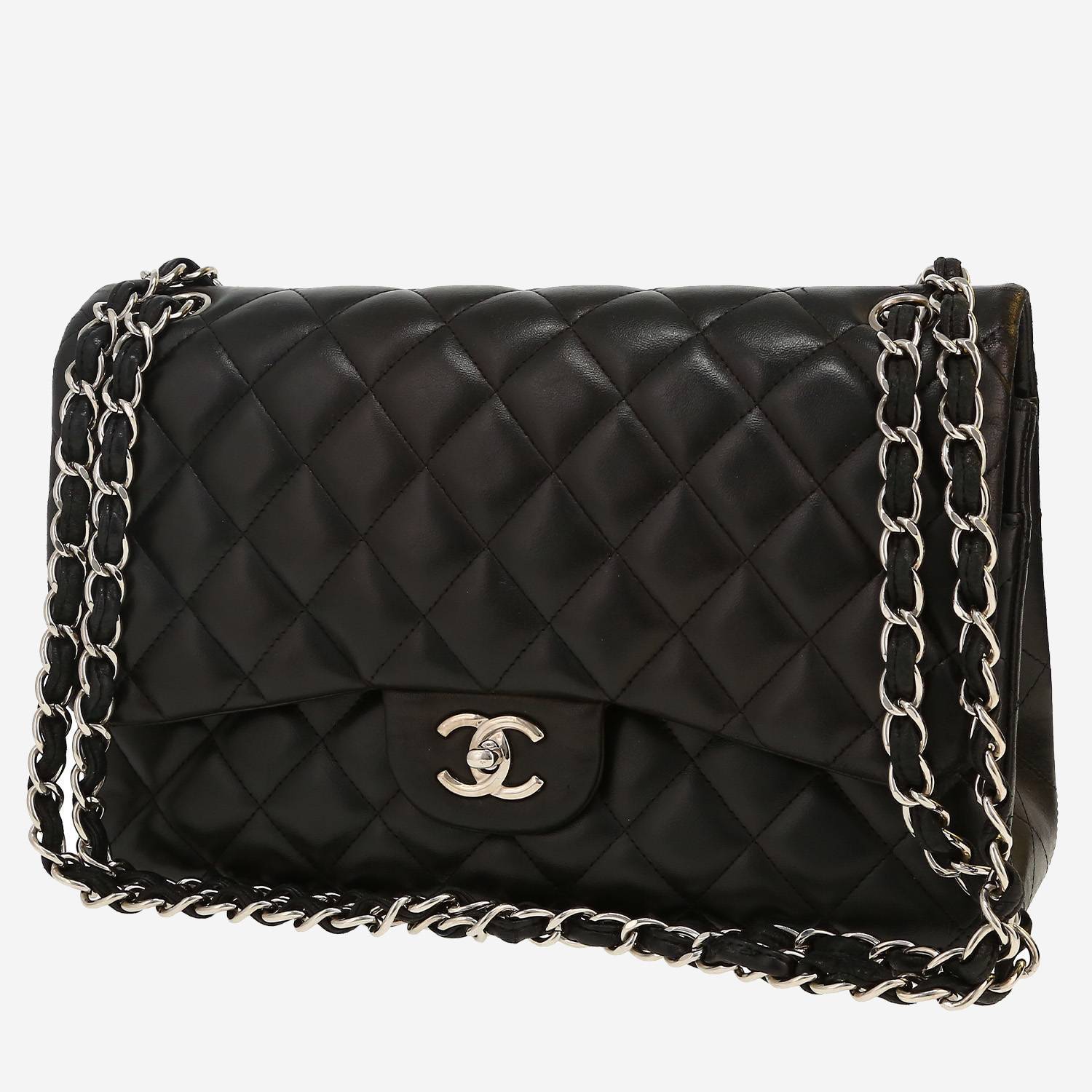Bolso bandolera Chanel  Timeless Jumbo en cuero acolchado negro