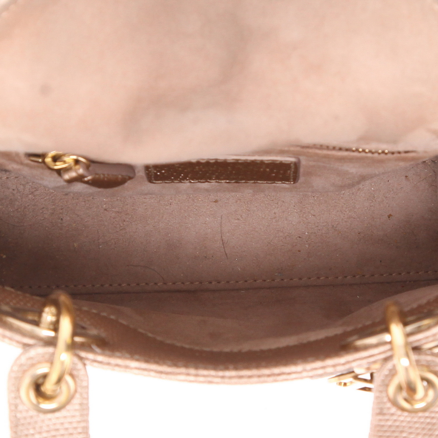 Bolso de mano Dior  Lady Dior en piel de lagarto dorada - Detail D3