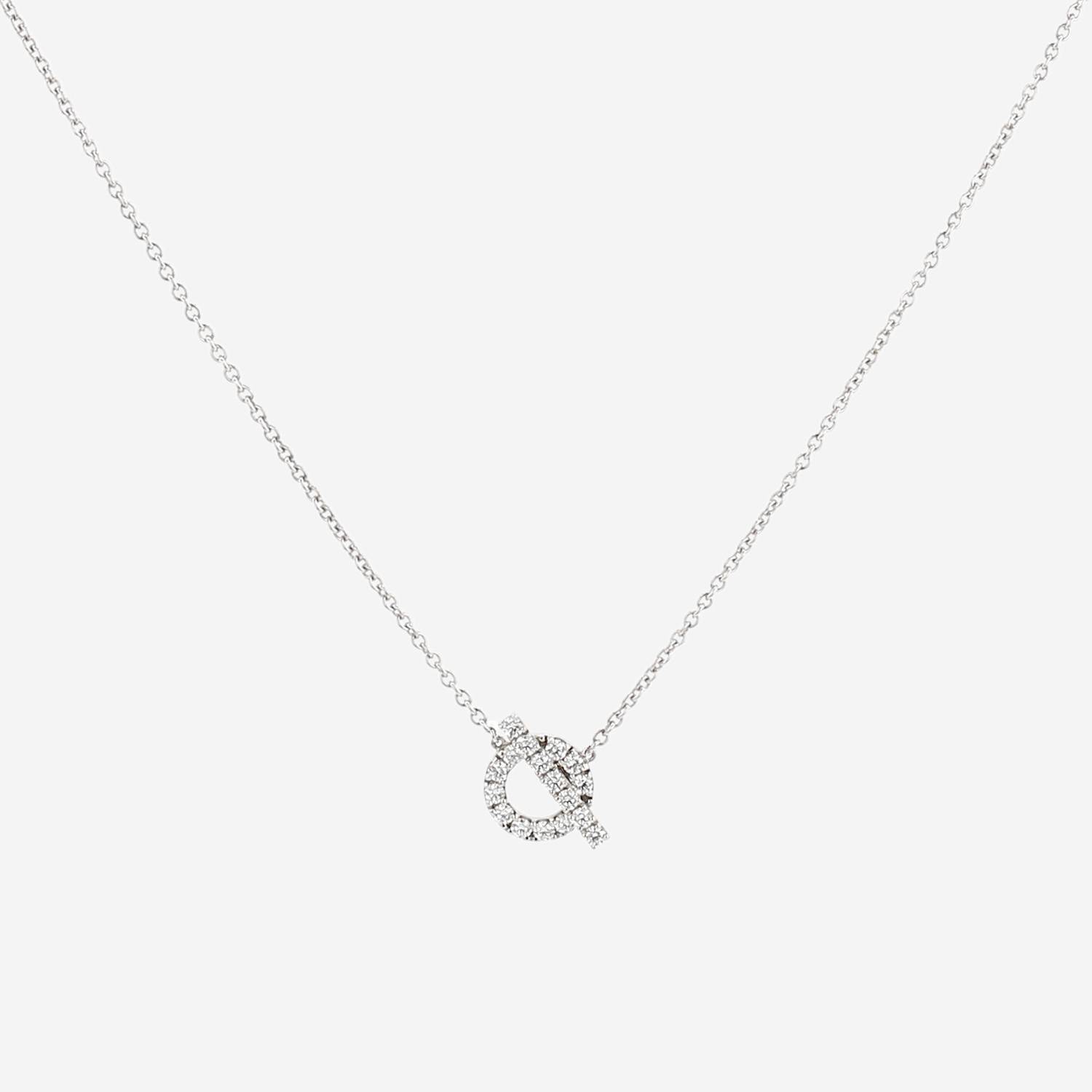 Collier Hermès Finesse en or blanc et diamants