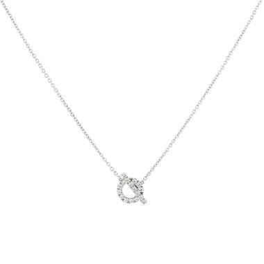 Collar Hermès Finesse de oro blanco y diamantes