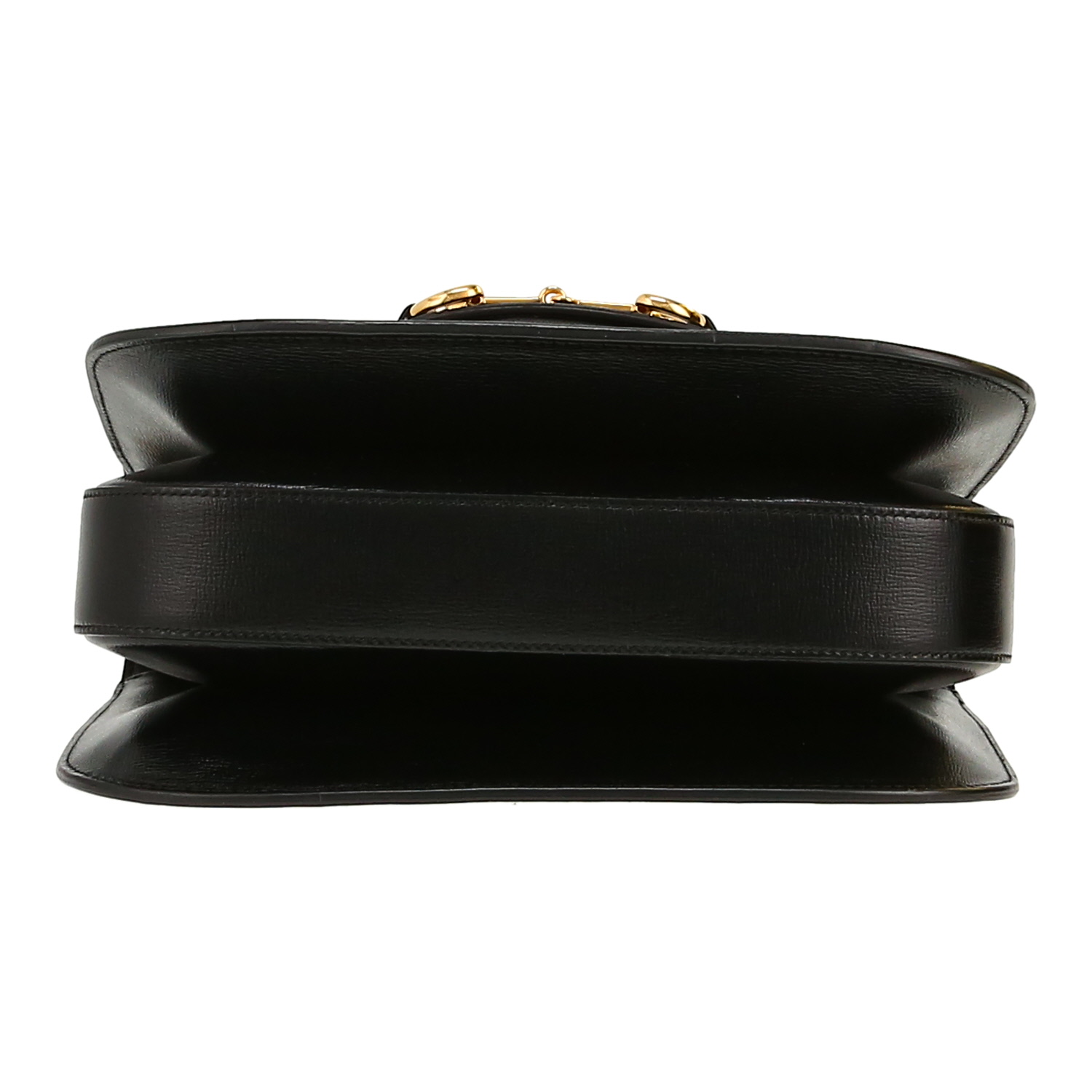 Sac bandoulière Gucci  1955 Horsebit petit modèle  en cuir noir - Detail D1