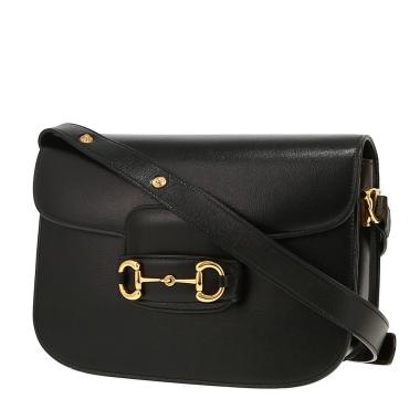 Borsa a tracolla Gucci 1955 Horsebit, modello piccolo, in pelle nera