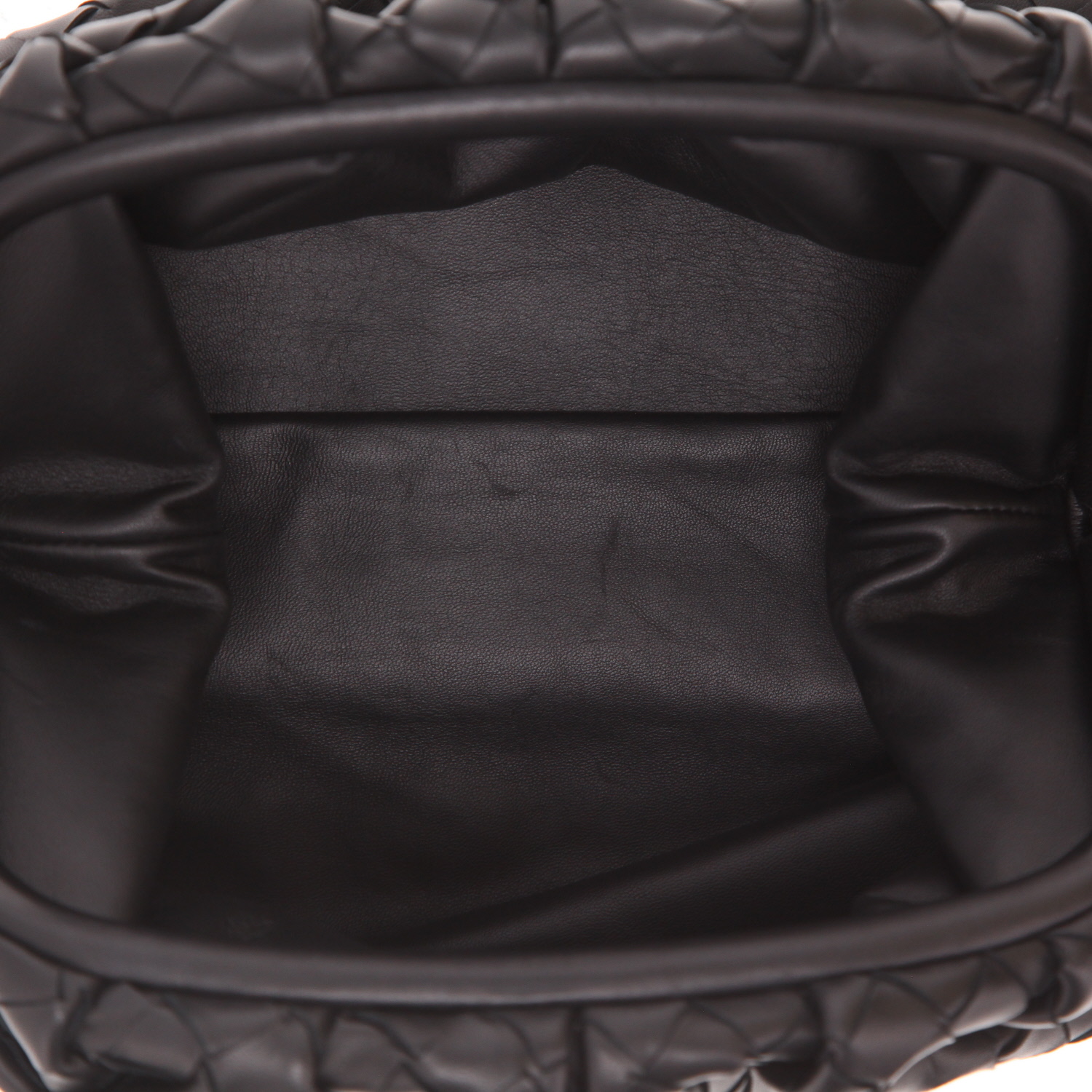 Pochette Bottega Veneta  Pouch in pelle intrecciata nera - Detail D3