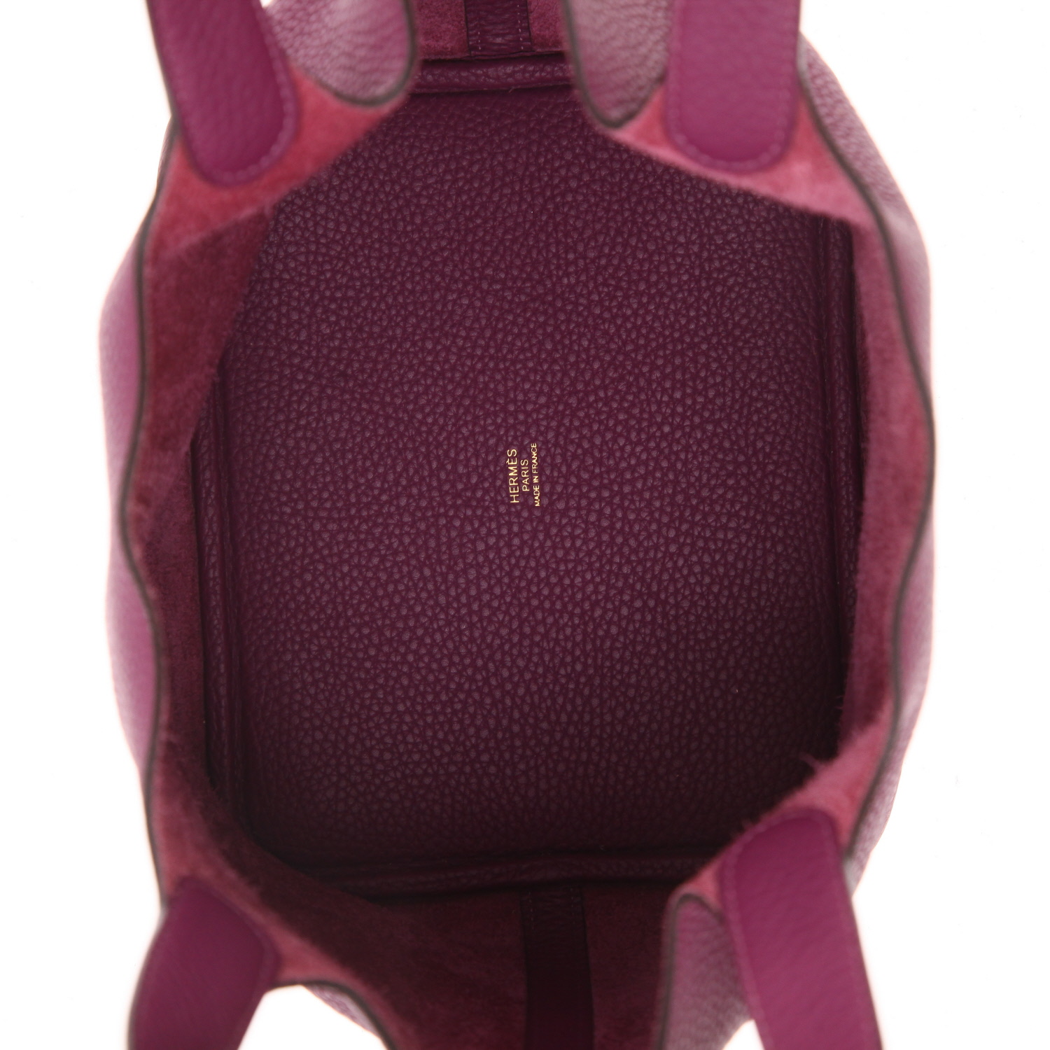 Bolso de mano Hermès  Picotin 22 cm en cuero taurillon clémence violeta Anemone - Detail D3