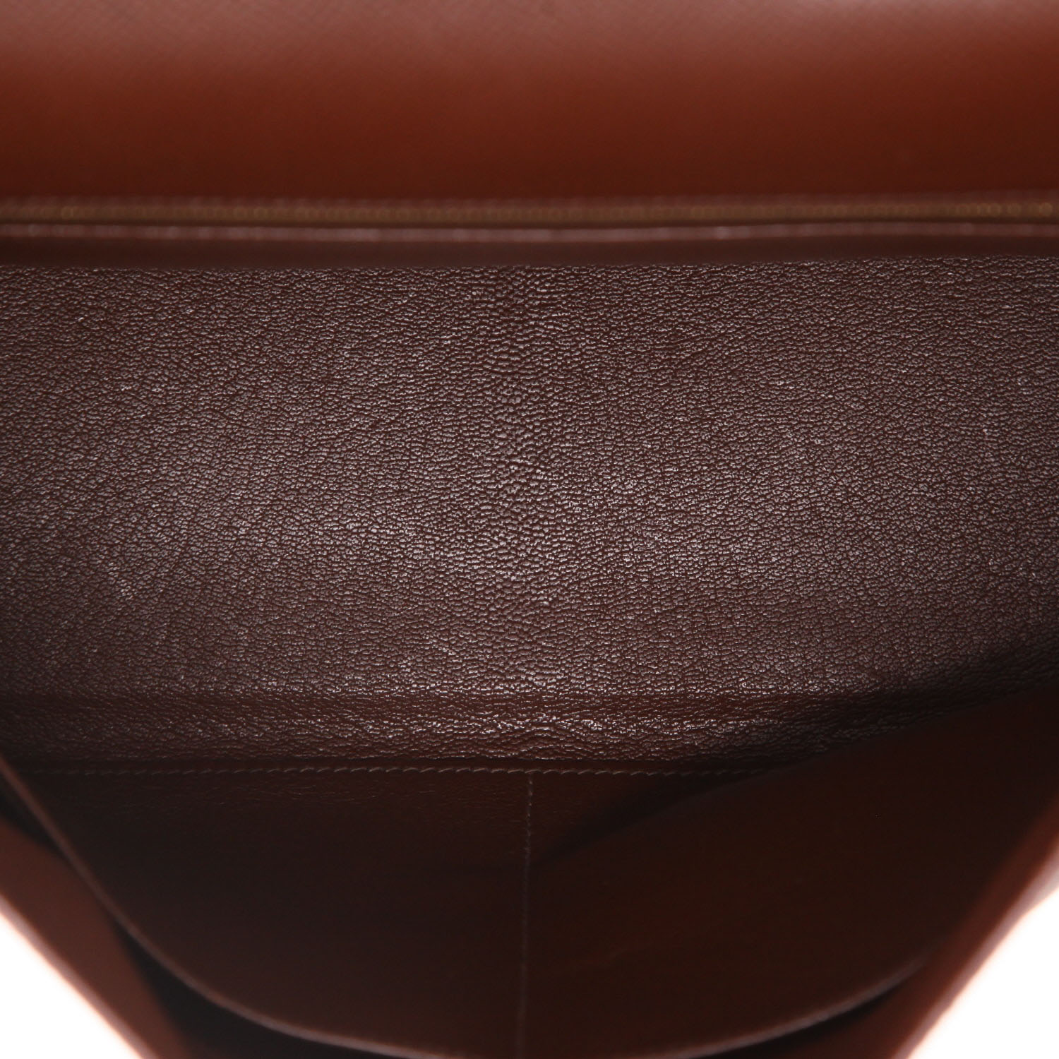 Hermès  Kelly 32 cm handbag  in brown Courchevel leather - Detail D3